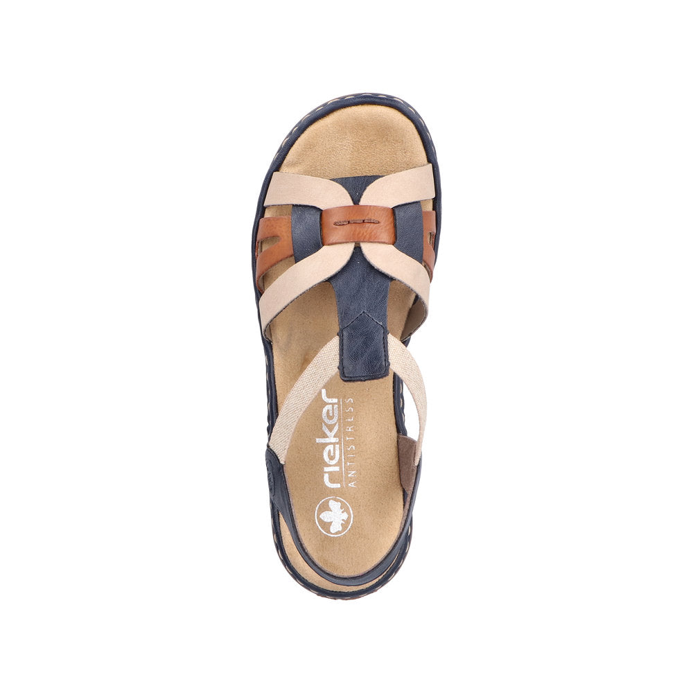 Rieker 65918-90 Pacific/Cayenne/Nude Sandals