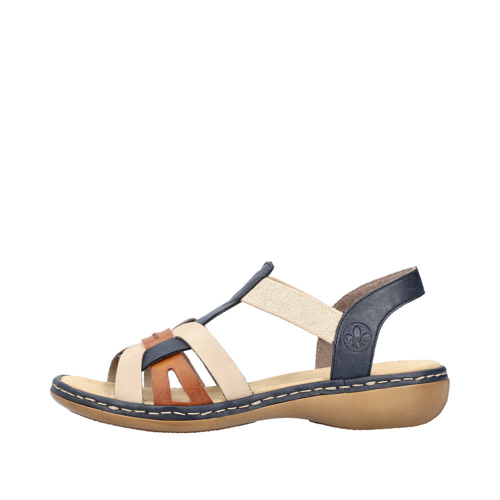 Rieker 65918-90 Pacific/Cayenne/Nude Sandals