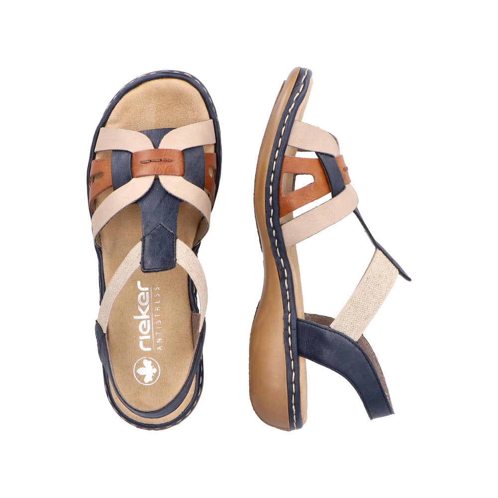Rieker 65918-90 Pacific/Cayenne/Nude Sandals