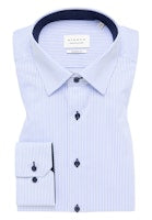 Eterna 8992 12 X14P Light Blue And White Stripe Modern Fit Shirt