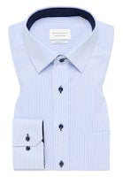 Eterna 8992 12 E15P Light Blue And White Stripe Comfort Fit Shirt