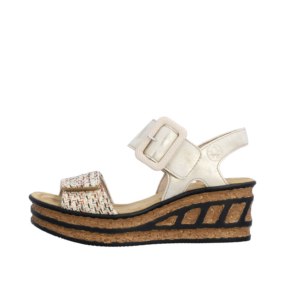 Rieker 68172-60 Beige Sandals