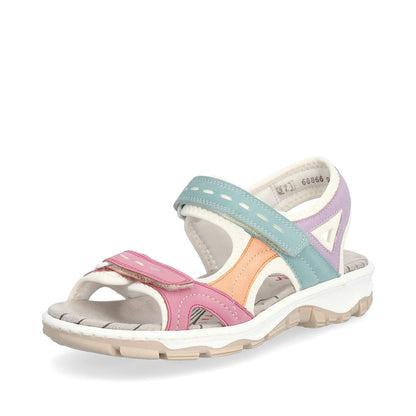 Rieker 68866-92 Lipstick/Apricot/Mint Turquoise/Pale Purple/Pure White Sandals