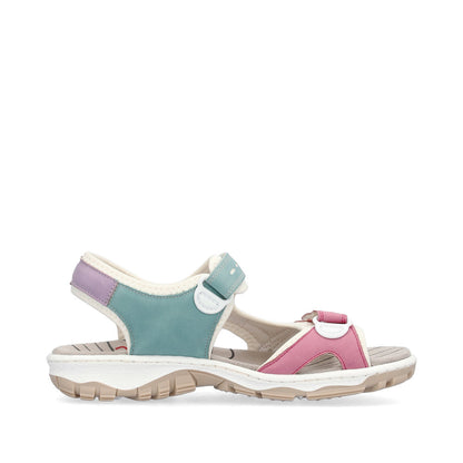 Rieker 68866-92 Lipstick/Apricot/Mint Turquoise/Pale Purple/Pure White Sandals