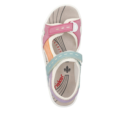 Rieker 68866-92 Lipstick/Apricot/Mint Turquoise/Pale Purple/Pure White Sandals