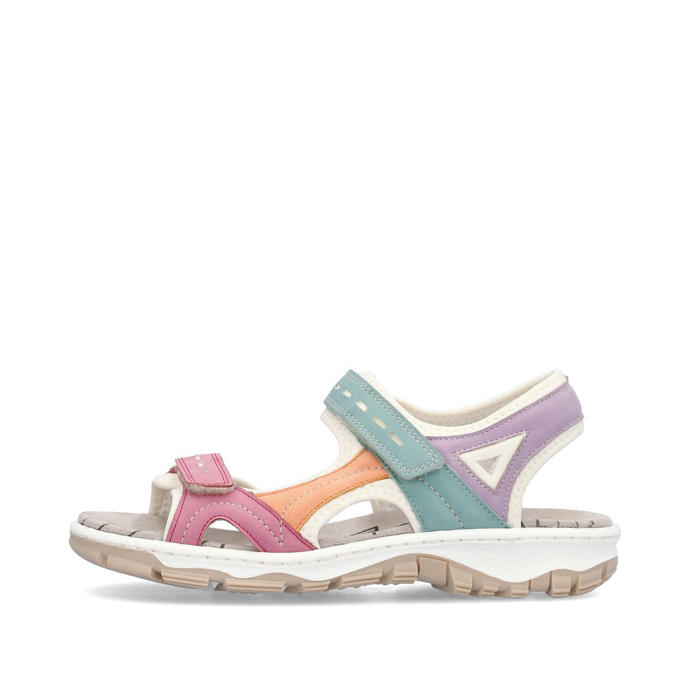 Rieker 68866-92 Lipstick/Apricot/Mint Turquoise/Pale Purple/Pure White Sandals