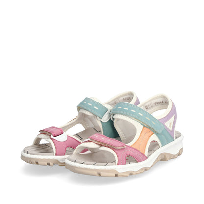 Rieker 68866-92 Lipstick/Apricot/Mint Turquoise/Pale Purple/Pure White Sandals