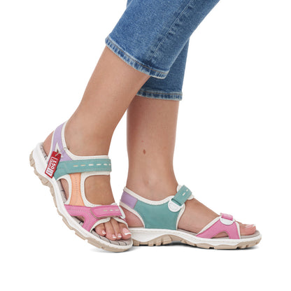 Rieker 68866-92 Lipstick/Apricot/Mint Turquoise/Pale Purple/Pure White Sandals