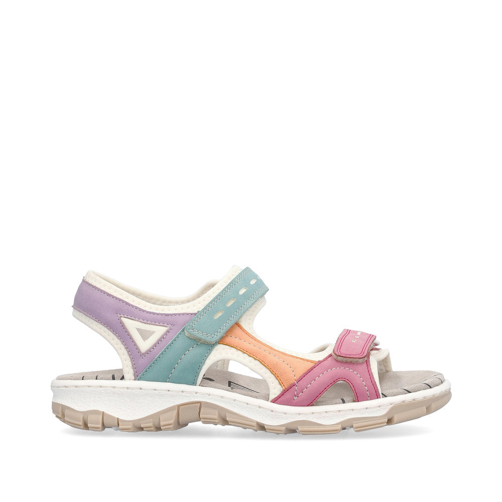 Rieker 68866-92 Lipstick/Apricot/Mint Turquoise/Pale Purple/Pure White Sandals