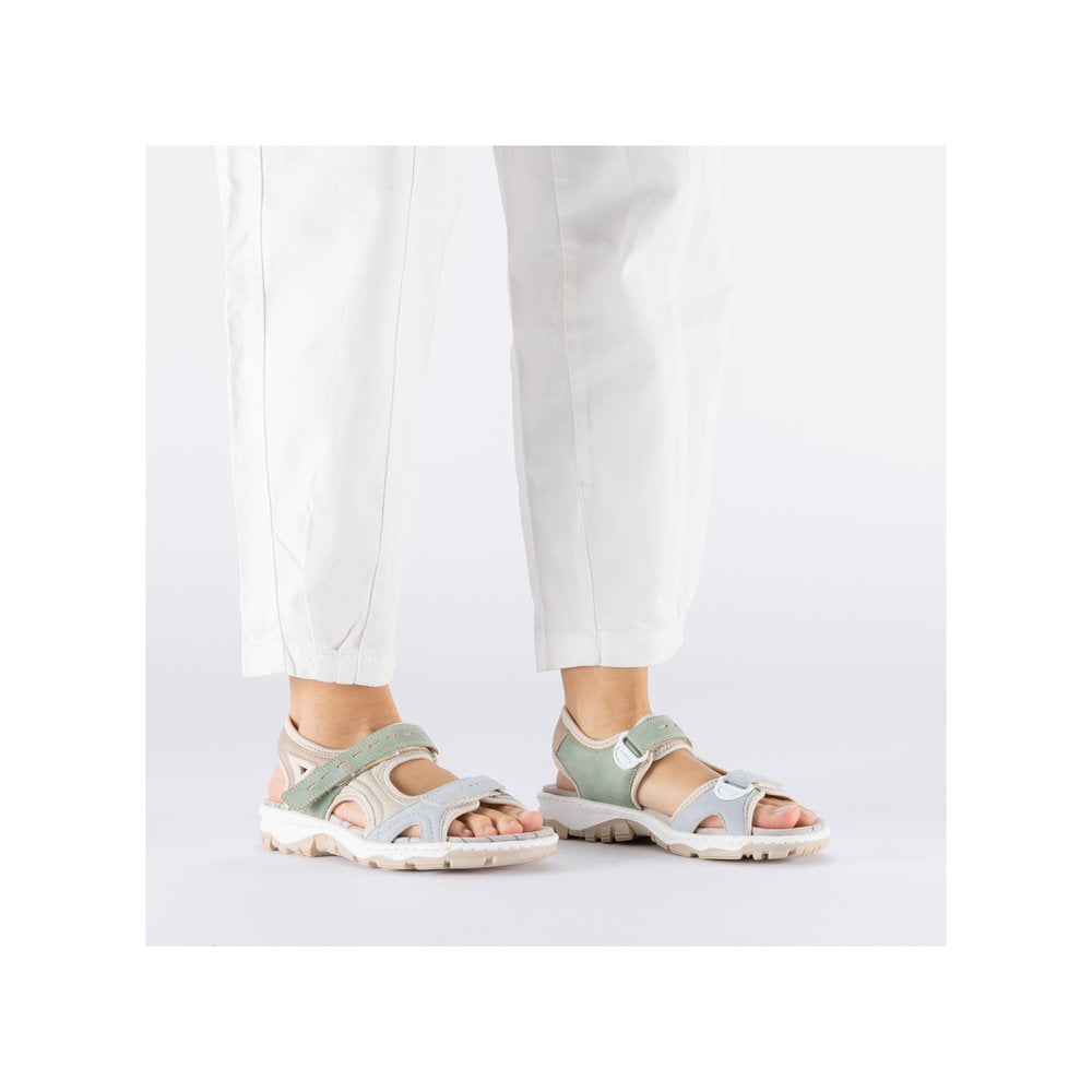 Rieker 68866-94 Blue / Cream / Peppermint Sandals