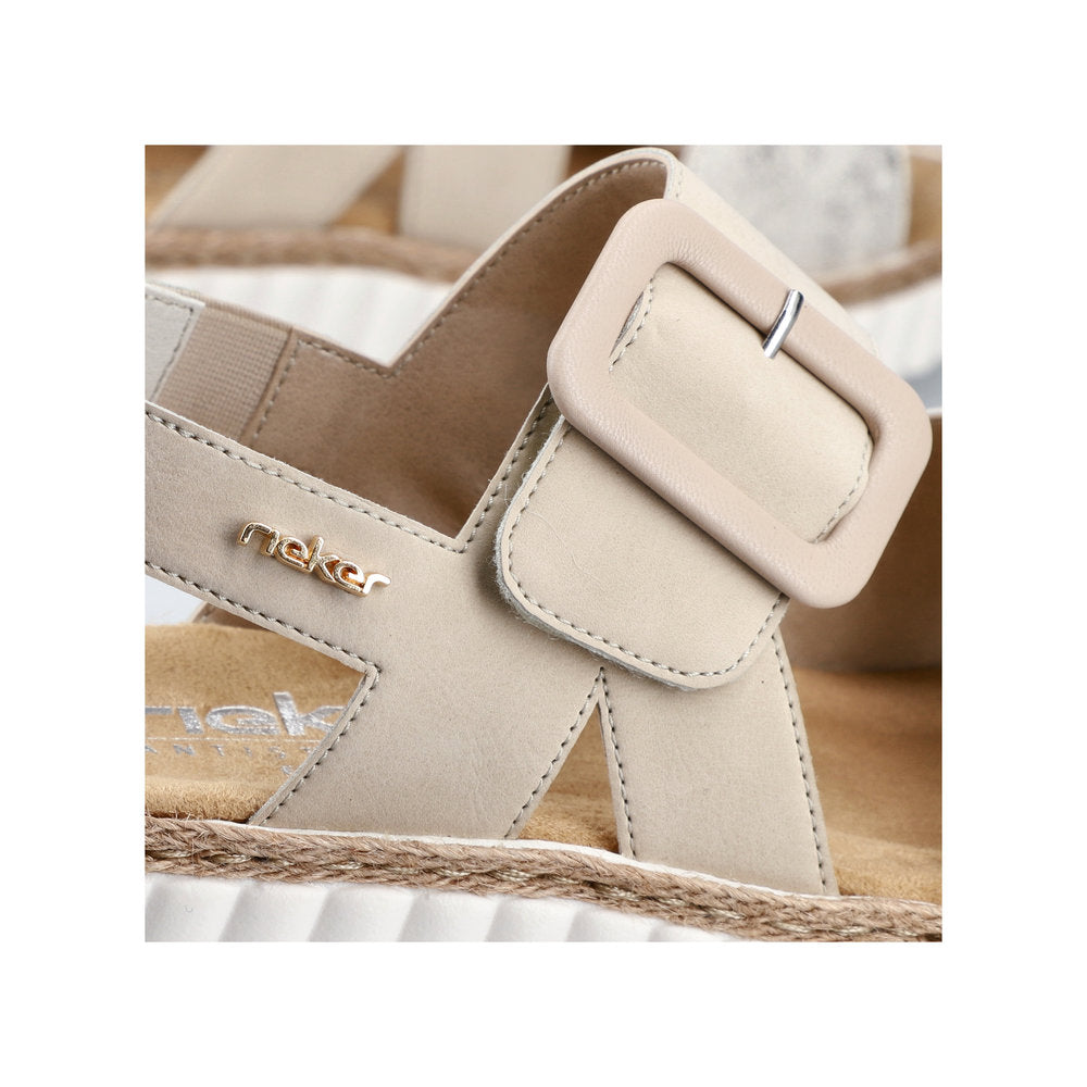 Rieker 69260-60 Beige Gold/White Sandals
