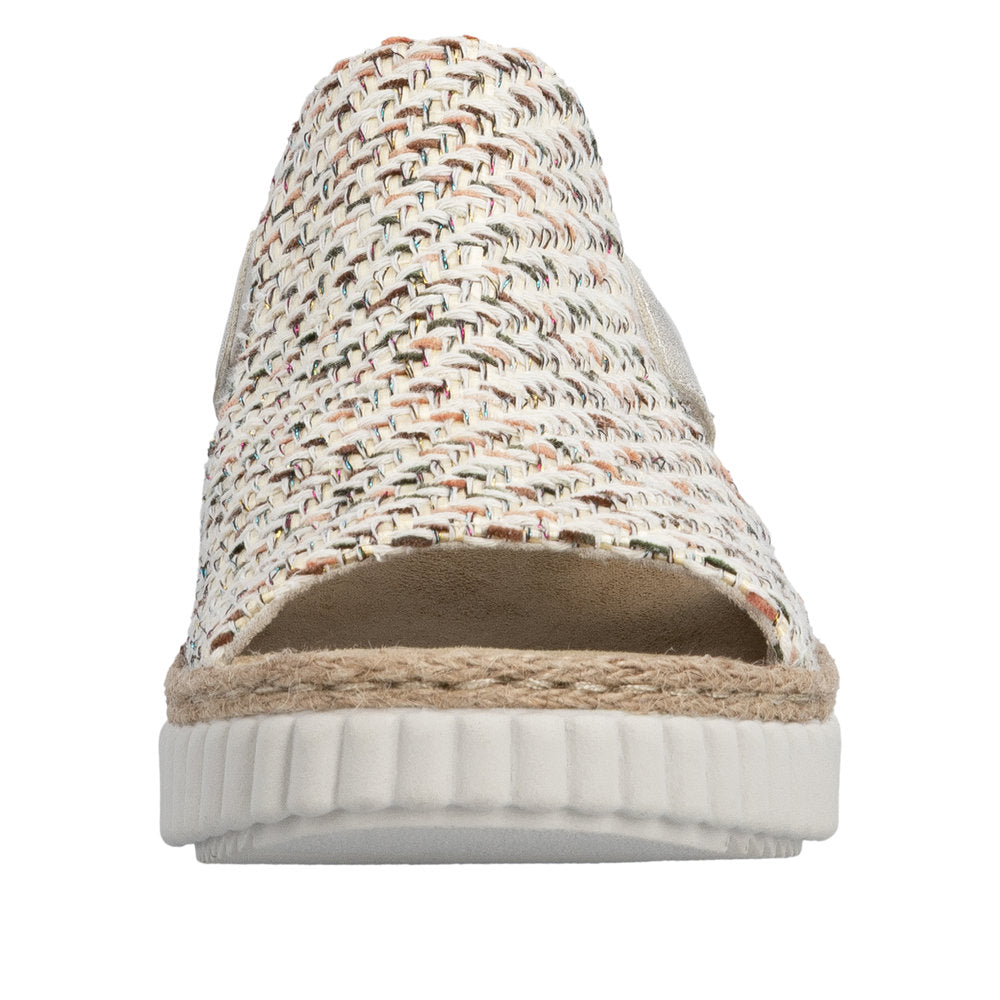 Rieker 69276-60 Beige Shell Sandals