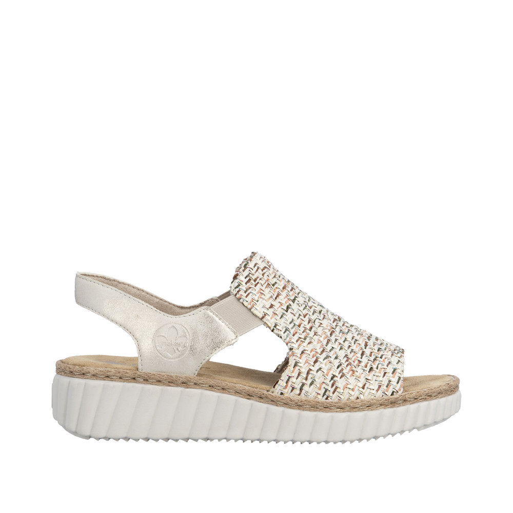 Rieker 69276-60 Beige Shell Sandals