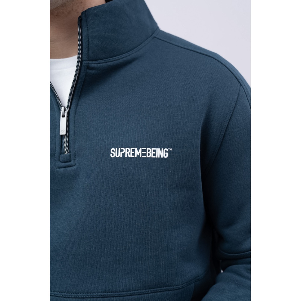 Supremebeing Rico- Z6202 Azure Teal 1/4 Zip