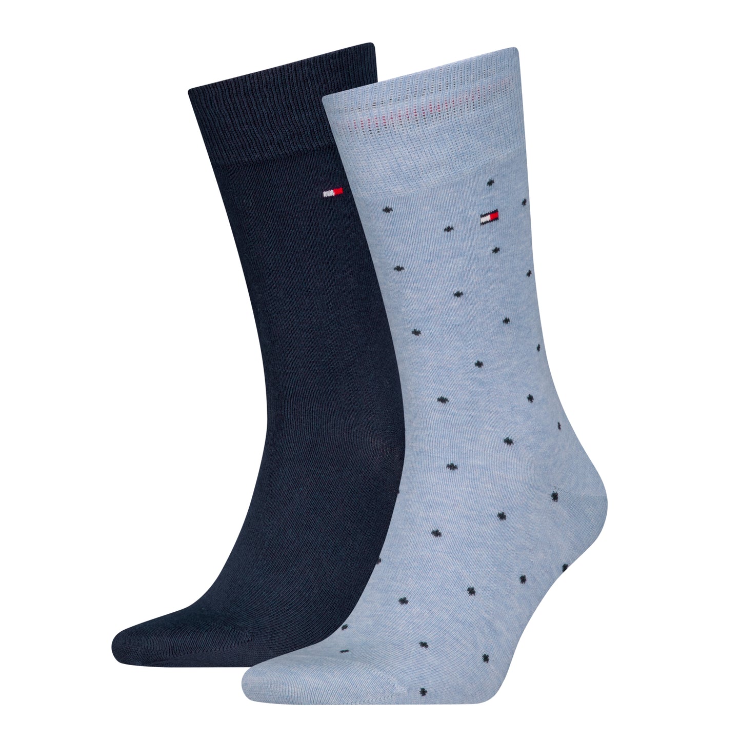 Tommy Hilfiger 701230780 005 Light Blue Melange 2 Pack Dot Socks