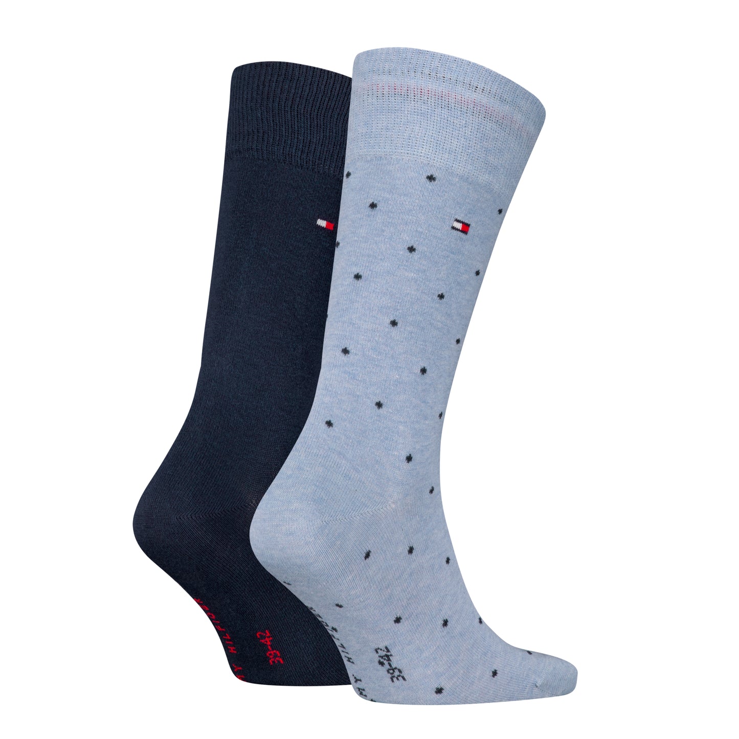 Tommy Hilfiger 701230780 005 Light Blue Melange 2 Pack Dot Socks