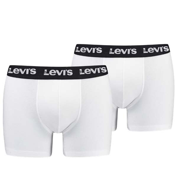 Levi's White Logo Boxer Brief 2 Pack