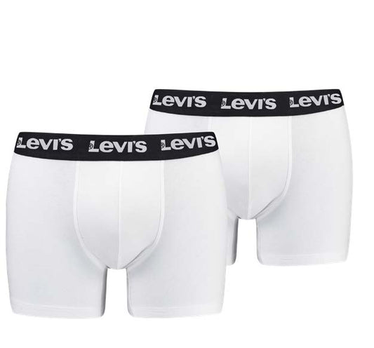 Levi's White Logo Boxer Brief 2 Pack
