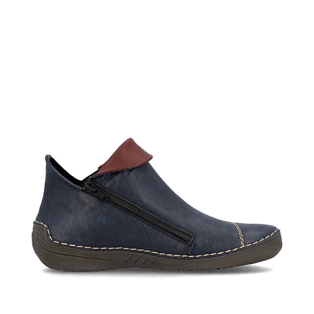 Rieker 72581-14 Blue Mid Height Boots