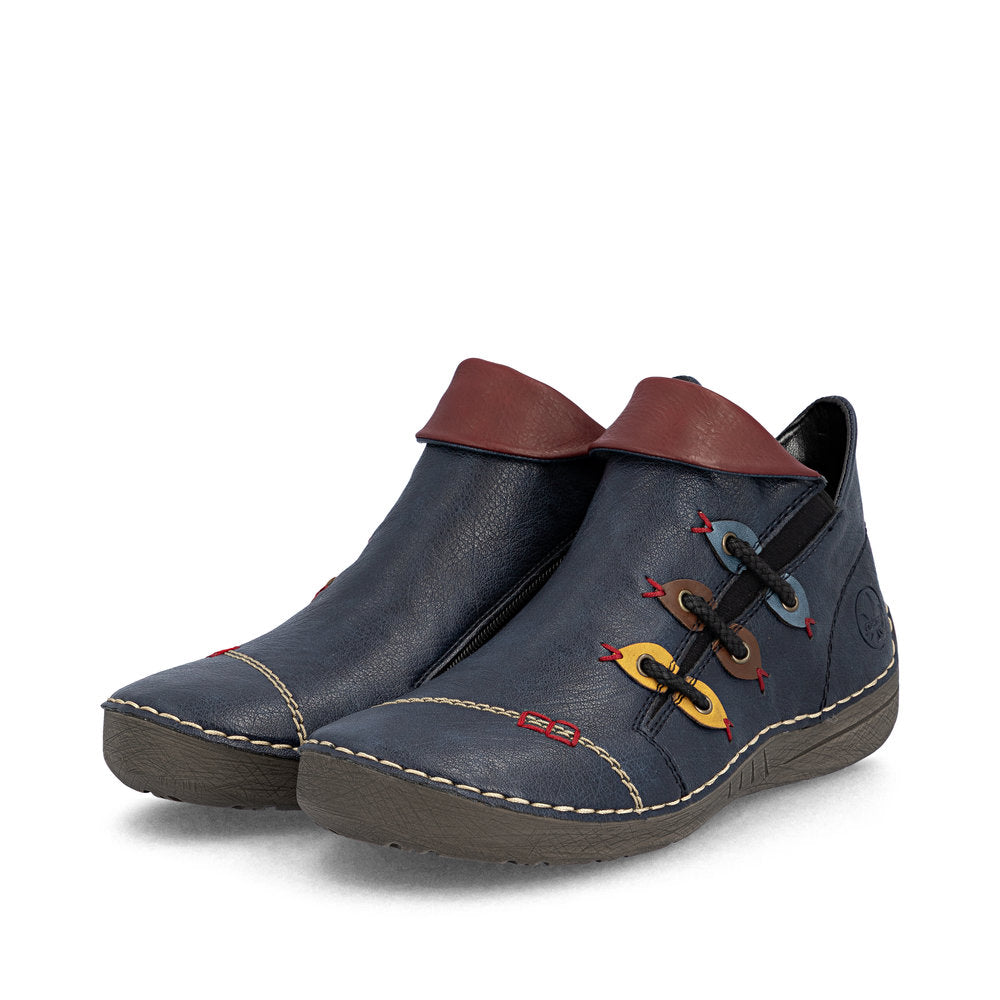 Rieker 72581-14 Blue Mid Height Boots