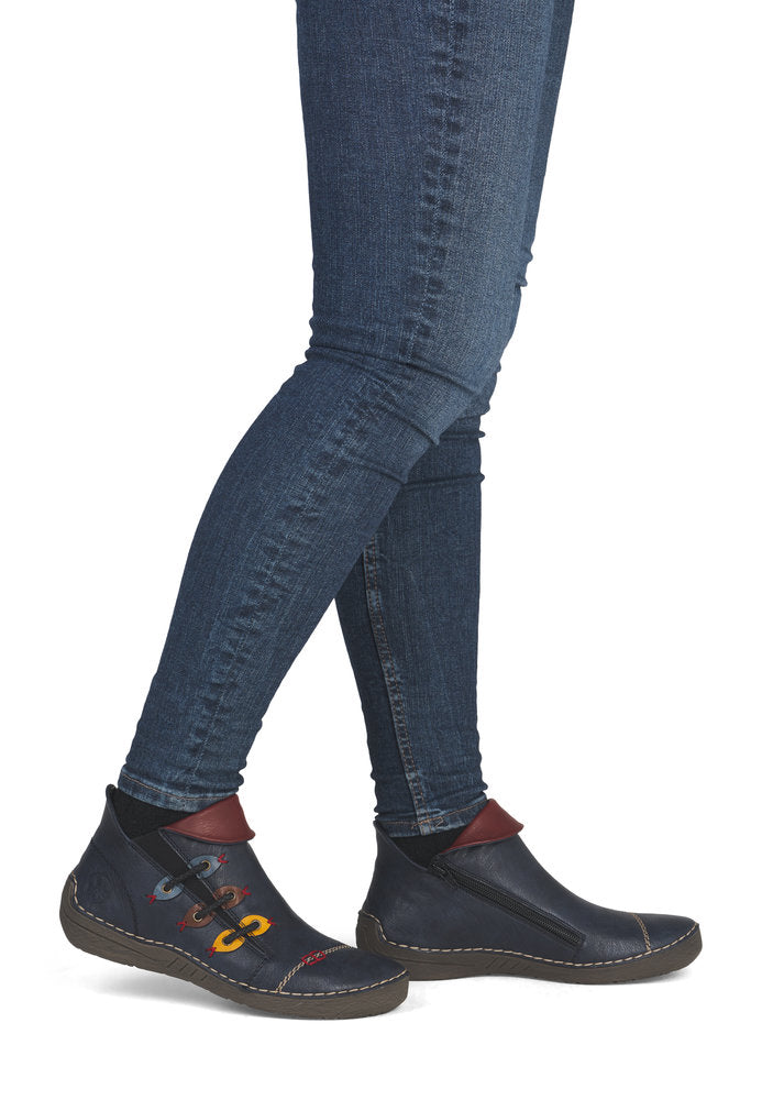 Rieker 72581-14 Blue Mid Height Boots