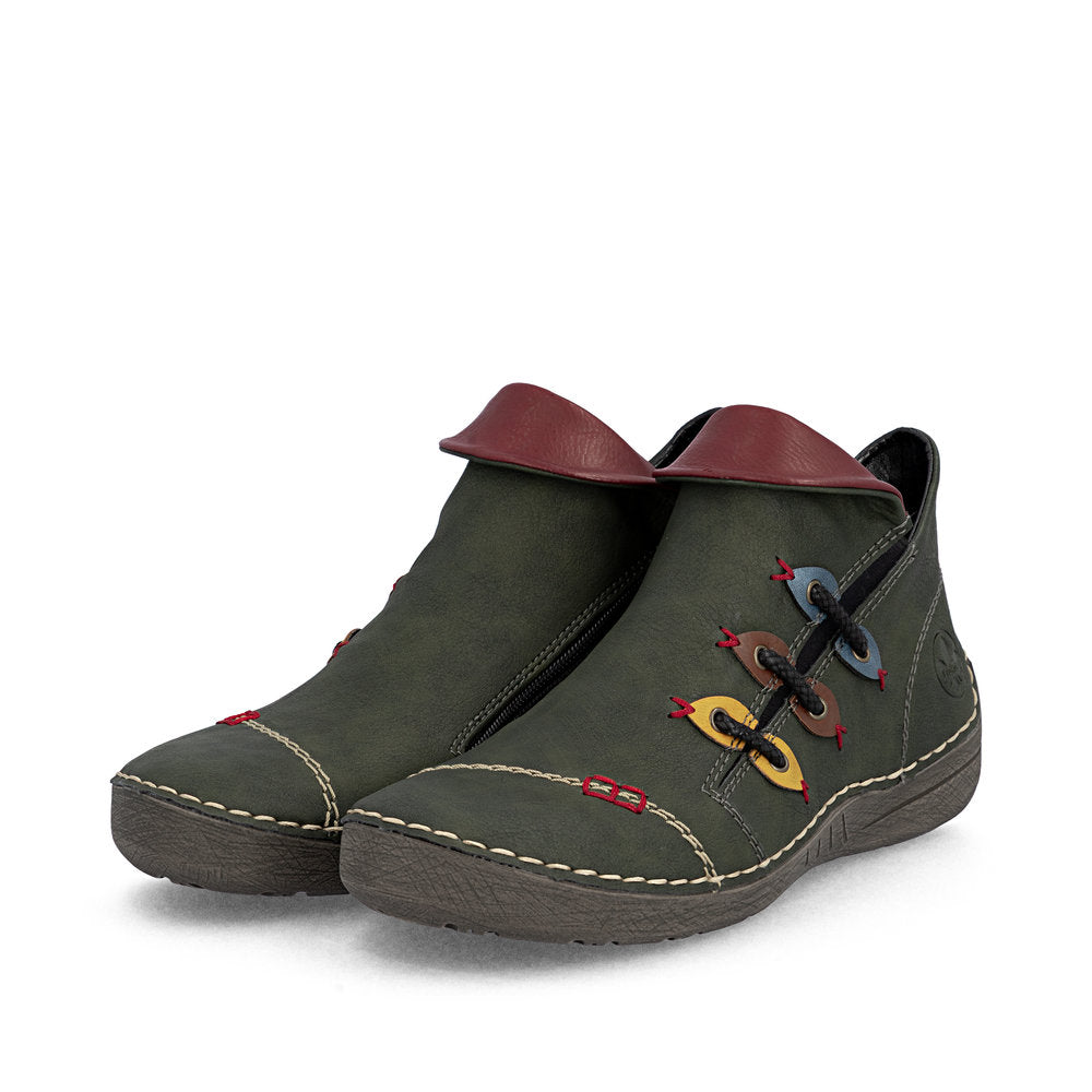 Rieker 72581-54 Green Mid Height Boots