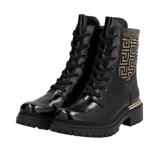 Rieker 72607-00 Black Gold Boots