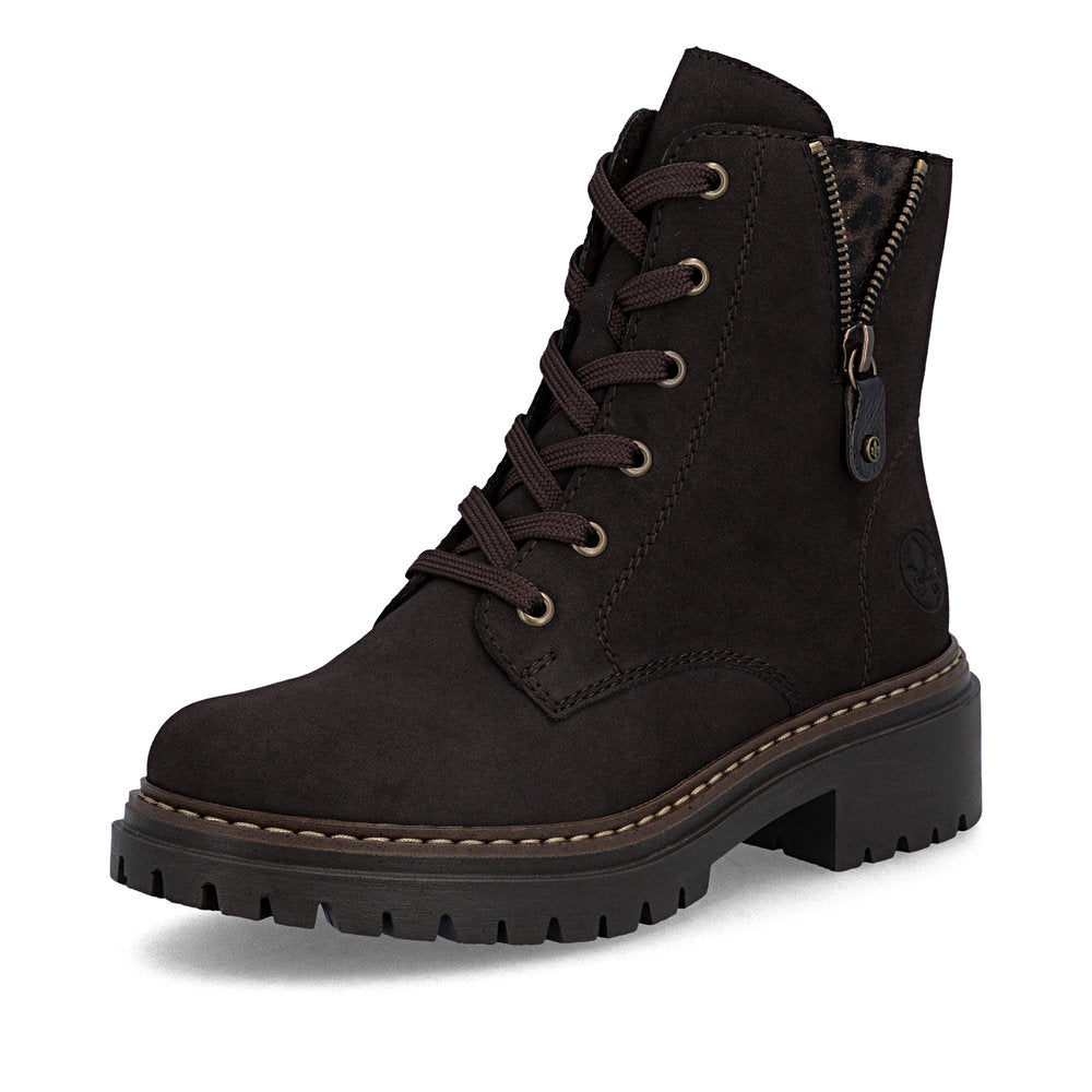 Rieker 72617-25 Brown Mid Height Boots