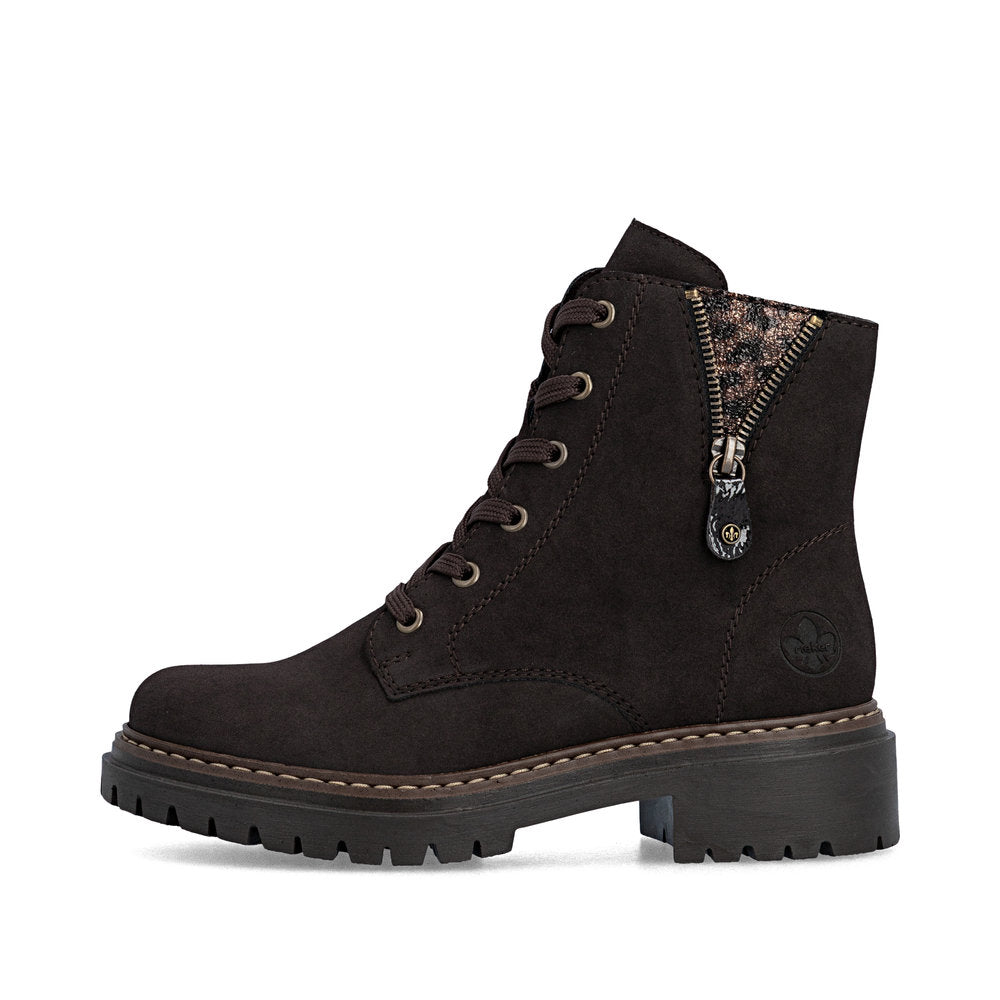 Rieker 72617-25 Brown Mid Height Boots