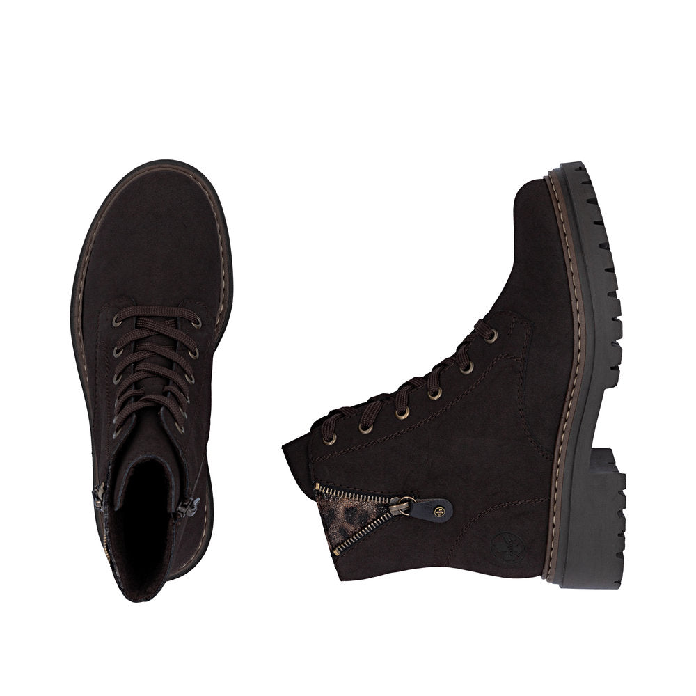 Rieker 72617-25 Brown Mid Height Boots