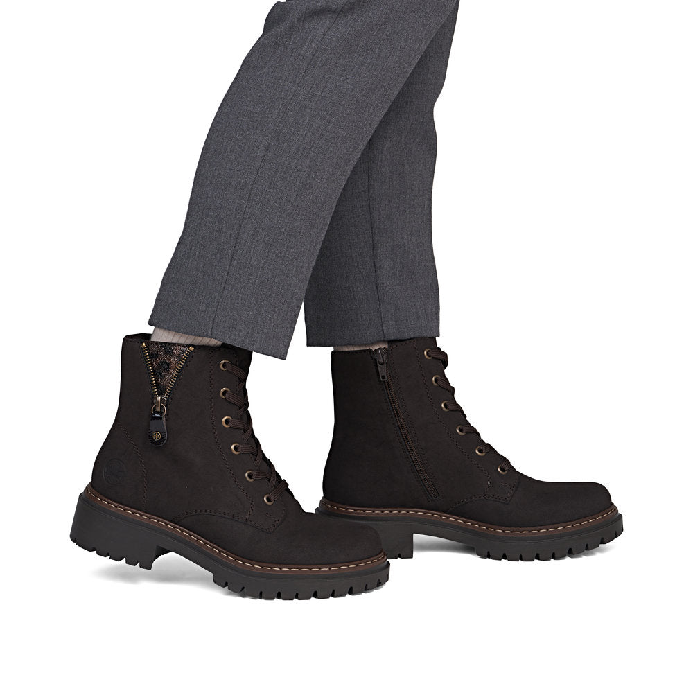 Rieker 72617-25 Brown Mid Height Boots