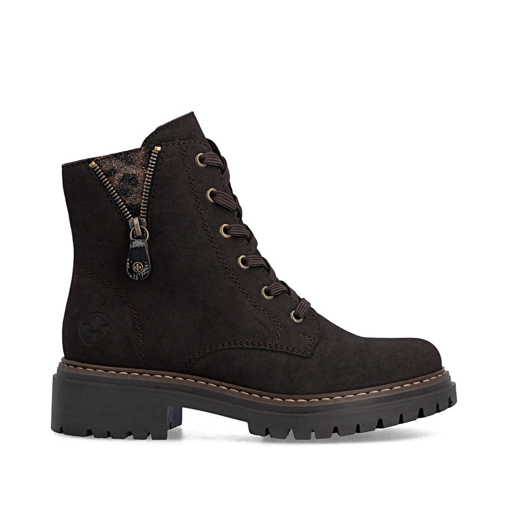 Rieker 72617-25 Brown Mid Height Boots