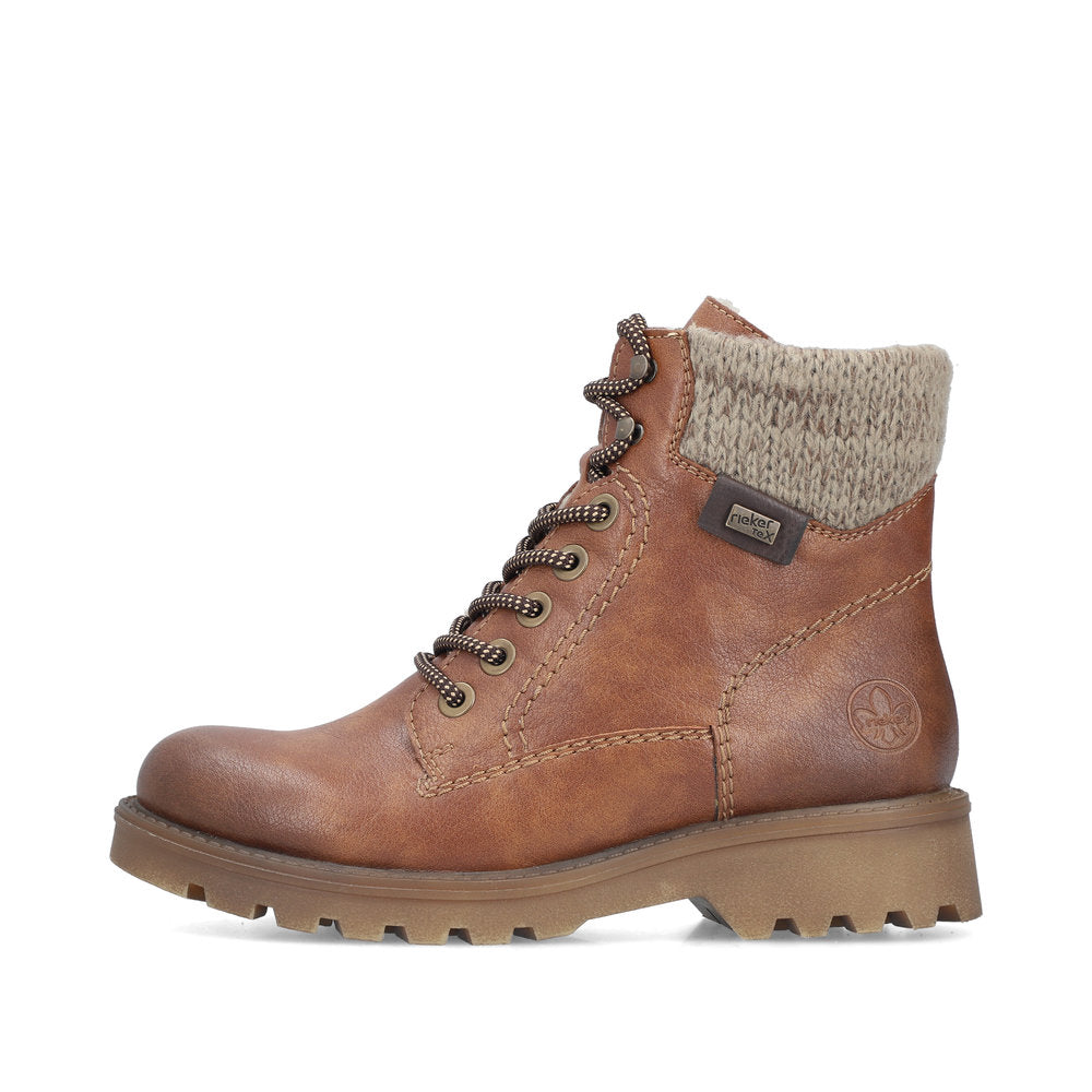 Rieker 73220-24 Brown Mid Height Boots