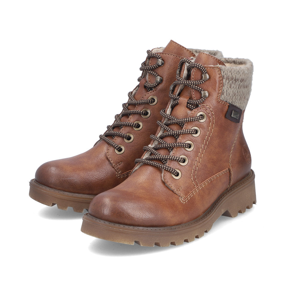 Rieker 73220-24 Brown Mid Height Boots
