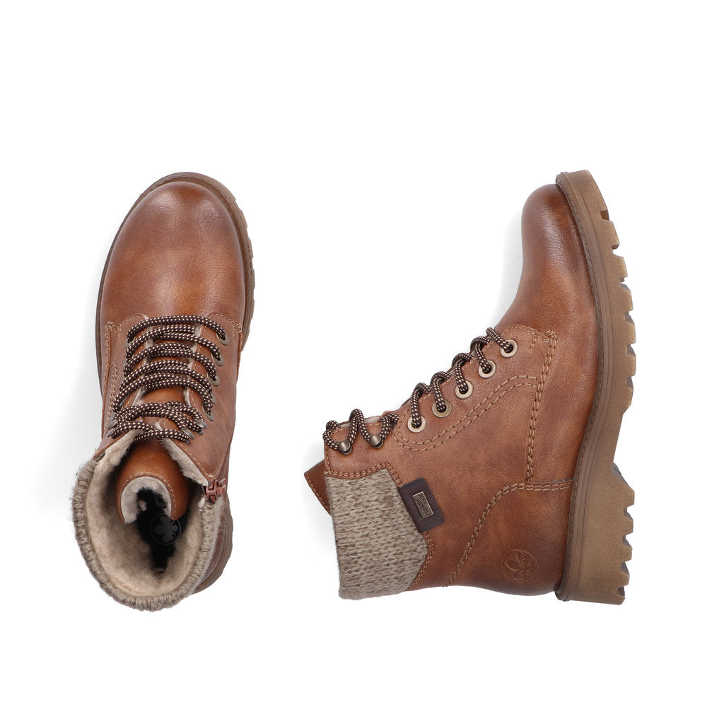 Rieker 73220-24 Brown Mid Height Boots