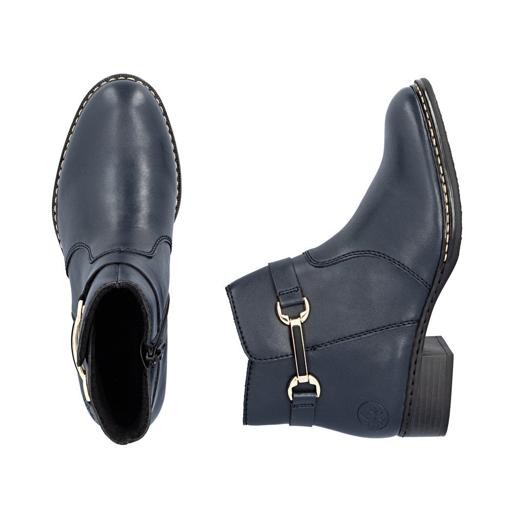 Rieker 73487-14 Blue Mid Height Boots