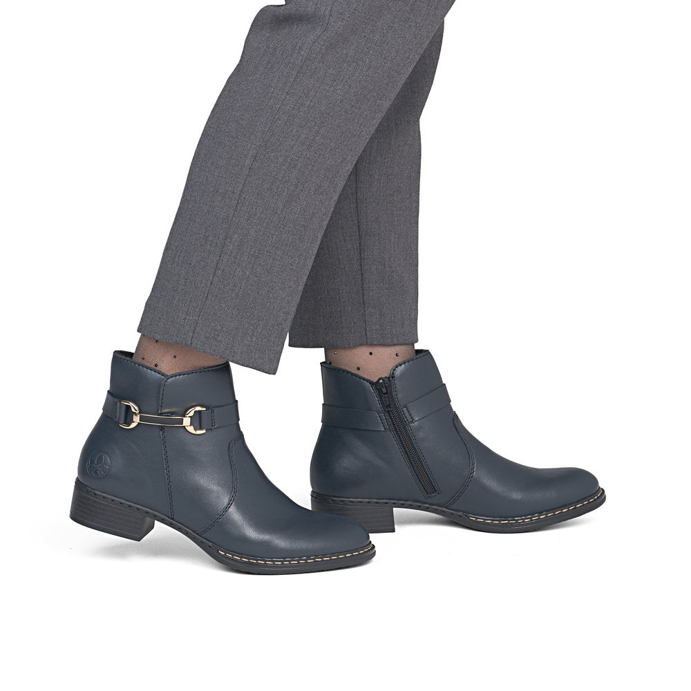Rieker 73487-14 Blue Mid Height Boots