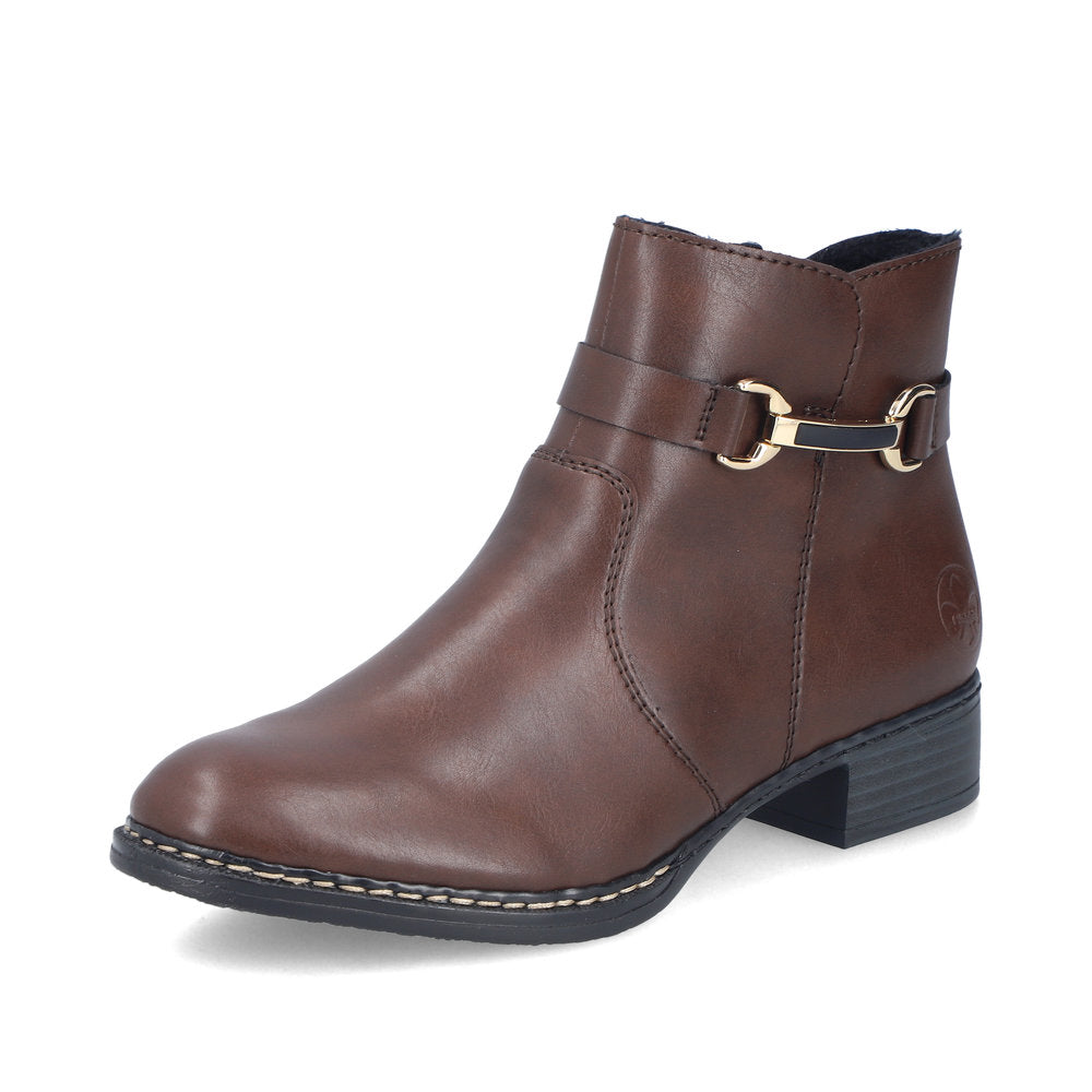 Rieker 73487-25 Brown Mid Height Boots