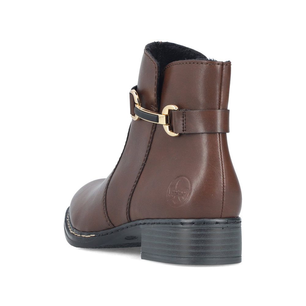 Rieker 73487-25 Brown Mid Height Boots