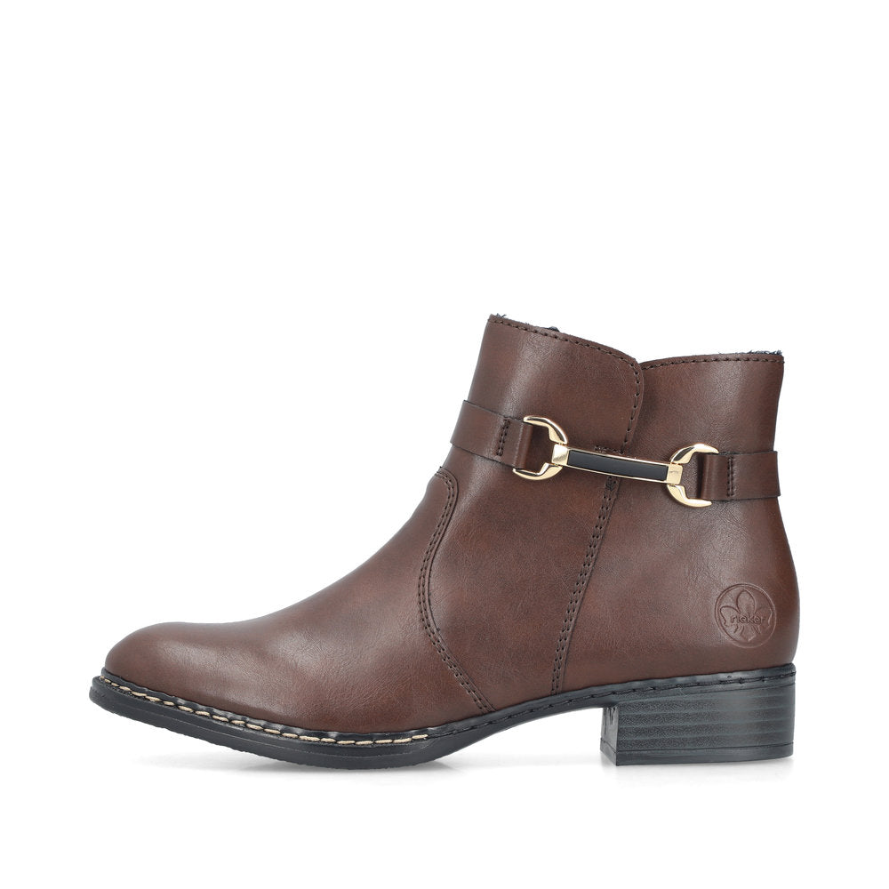Rieker 73487-25 Brown Mid Height Boots