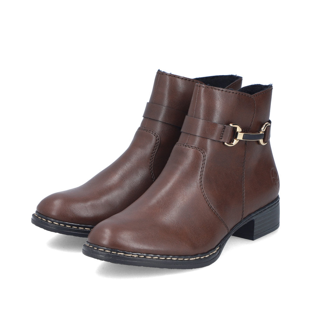 Rieker 73487-25 Brown Mid Height Boots