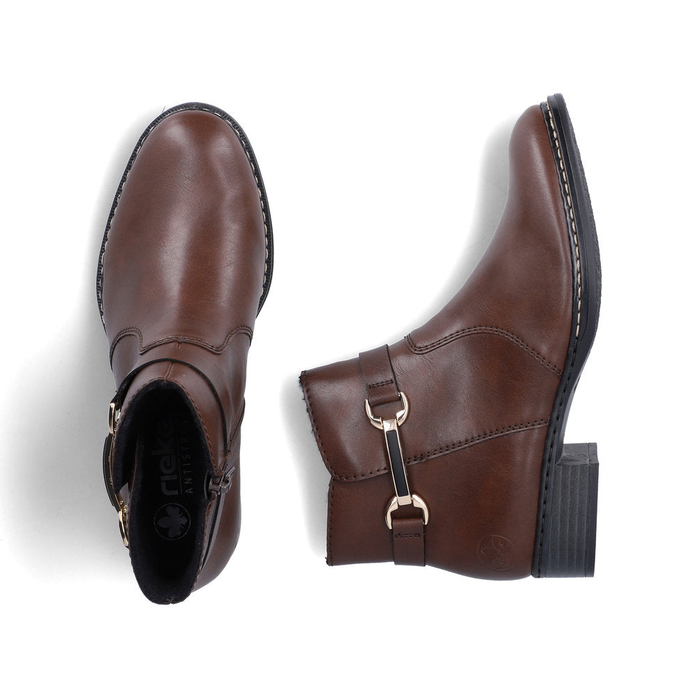 Rieker 73487-25 Brown Mid Height Boots