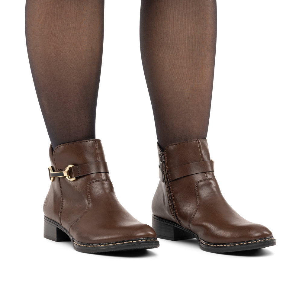 Rieker 73487-25 Brown Mid Height Boots