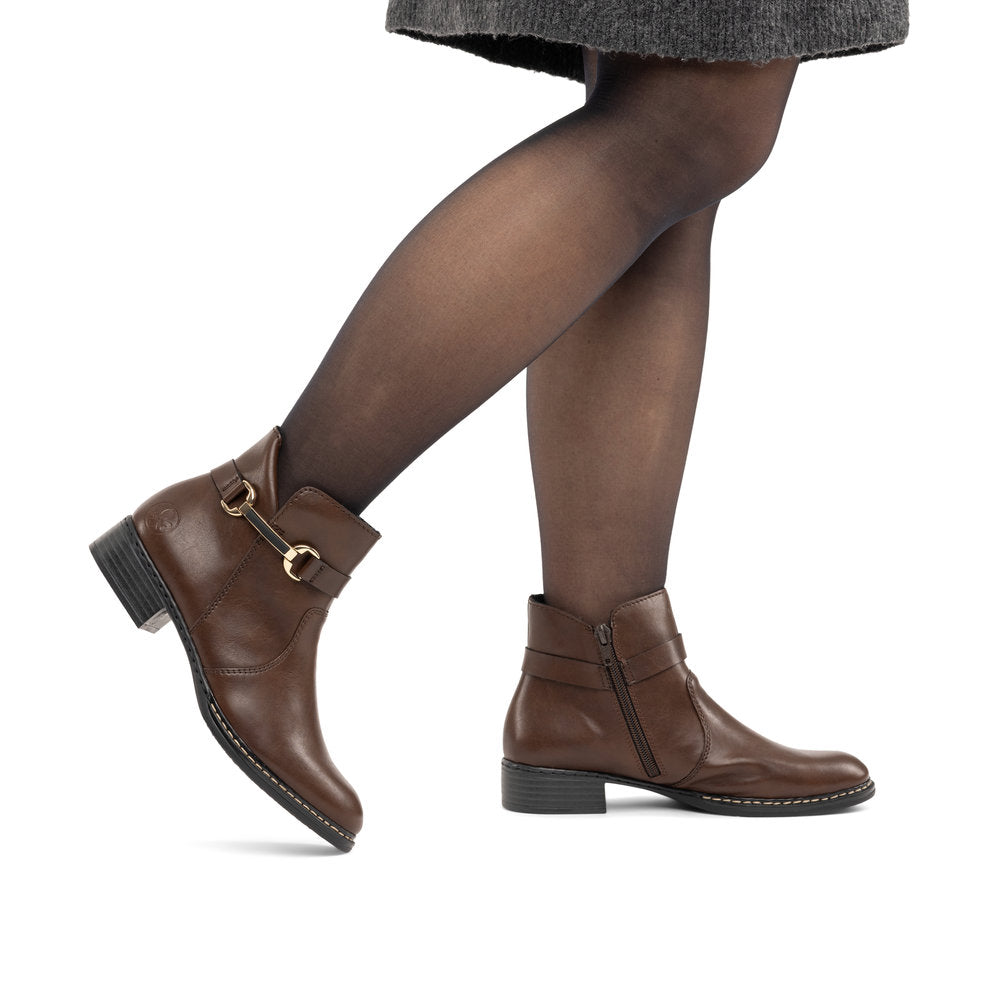 Rieker 73487-25 Brown Mid Height Boots