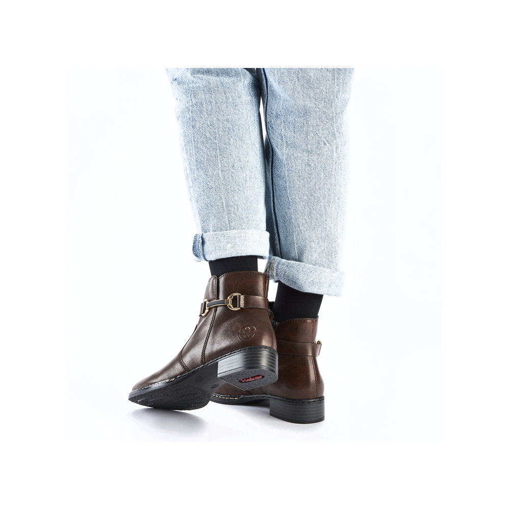 Rieker 73487-25 Brown Mid Height Boots