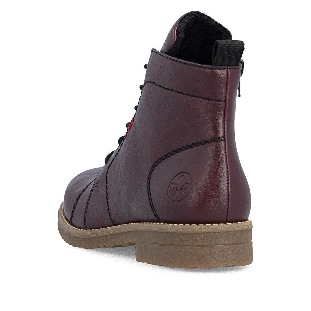 Rieker 73500-30 Red Mid Height Boots