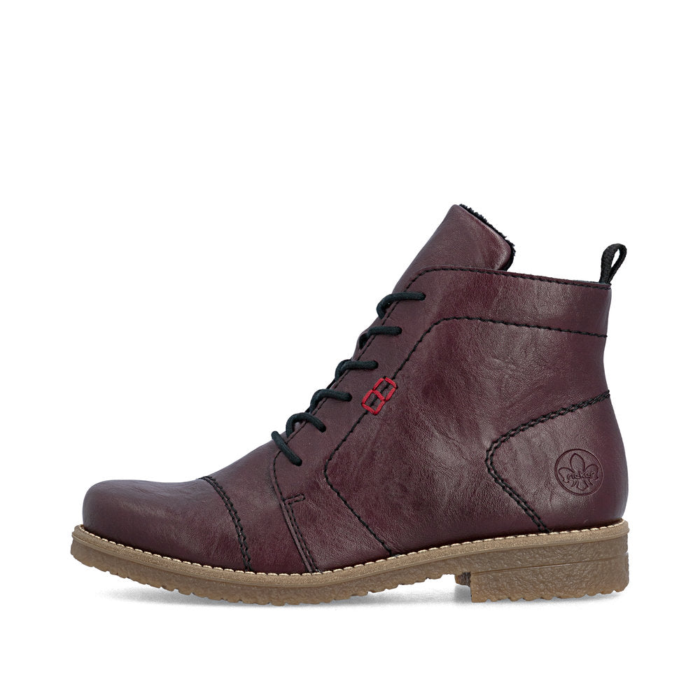 Rieker 73500-30 Red Mid Height Boots