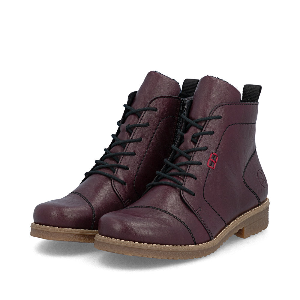 Rieker 73500-30 Red Mid Height Boots