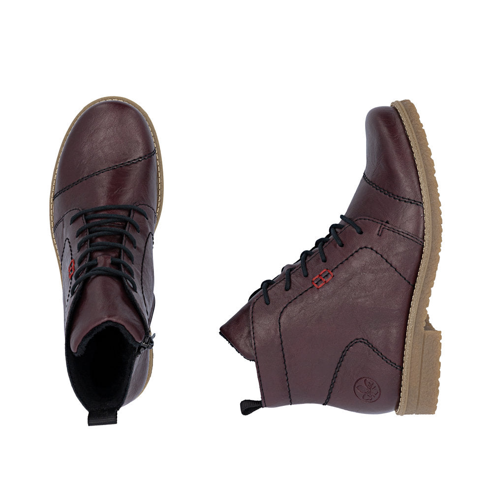 Rieker 73500-30 Red Mid Height Boots