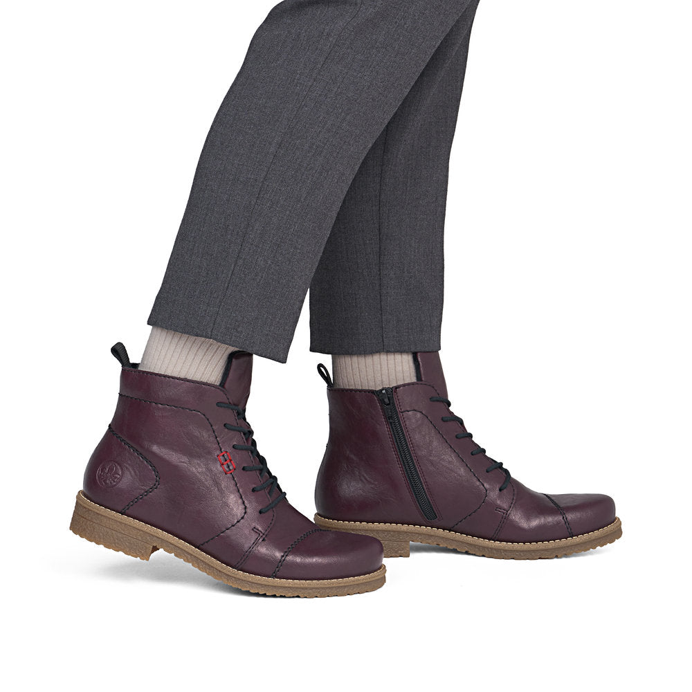 Rieker 73500-30 Red Mid Height Boots